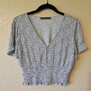 Abercrombie and Fitch floral print crop blouse